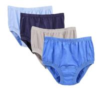 1/4 Pièces Slips 100% Coton For Hommes Âgés Sous-vêtements De Sport Doux Taille Haute, (Color : 4pcs, Size : XXXL/XXX-Large)