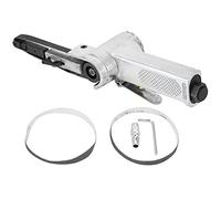 1/4 Po Ponceuse à Bande d'air, 16000rpm Outil de Polissage Pneumatique avec Ponceuse à Bande à Air Industrielle et Courroies avec 360 Degrés de Rotation(10 * 330mm)