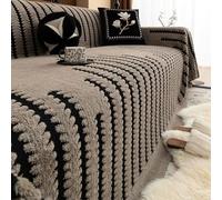 1-4 Posti - Housse de canapé multifonction couleur camel 180 x 420 cm - Protection élégante pour meubles de salon - Élégant canapé