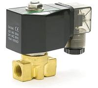 1/4 Pouce 0-120bar / 90bar / 50bar / 35bar 2 Voies électrovanne Haute Pression Nbr Ac220v Dc12v Dc24v Vanne Normale Fermée en Laiton Vanne D’Eau Utile, 110v, Orifice 2.5mm 35bar