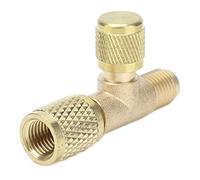 1/4 Pouce SAE Soupape D'échappement Climatisation Réfrigérant Robinet à Tournant Sphérique Compact Incliné pour R410A R134A R22 AC Cvc Installation Facile Polyvalence d'Utilisation Maison Bureau