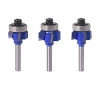 1/4 pouce tige bois fraise R1mm R2mm Rm coupe couteau bord tondeuse 4 dents bois routeur Bit 3 pièces