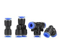 1/4 pouces OD pousser pour connecter raccords 40 pièces tuyau d'air pneumatique 6mm connecteur poussoir Kit de raccords rapides 0 à 0,9 MPa
