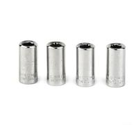 1/4" Square Drive to 1/4" Hex Socket Bit Adapter Set - 4pcs Chrome Vanadium Steel Tournevis Bit Converter for Socket Wrenches