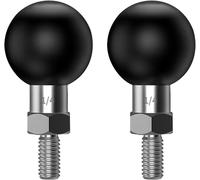 1/4" Stainless Steel Screw With 1" Ball Mount Motorcycle Mirror Arm Connecting Arm Compatible Ram Mount Motorcycle Cell Phone Holder (1/4-02)