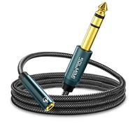 1/4 to 1/8 Headphone Adapter (10 Feet), 6.35mm Male to 3.5mm Female TRS Stereo Audio Jack Adapter Cable for Mixer Guitar Amp Piano Keyboard Amplifier Headphone Speaker (10FT/3M)