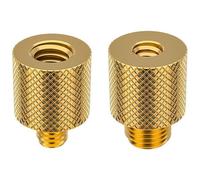 1/4"" to 3/8"" Camera Adapter Converter for Tripods, Monopods, Balls, Flash Lights, Reflex DSLR, Bracket and Lamps ¿ 2 Gold Pieces