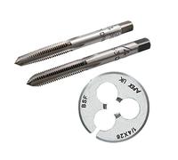 1/4 "x 26 BSF Set de tarauds et filieres Taper Plug & Die en acier au carbone