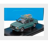 ABREX 1/42 MODÈLE DE VOITURE STATIQUE DIECAST SKODA 120L 1984 TURQUOISE AVEC ...