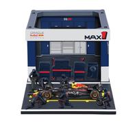 1/43 Bburago Pit-Stop Red Bull RB21 (véhicule + figurines de mécaniciens + paddock + accessoires) #1 Verstappen