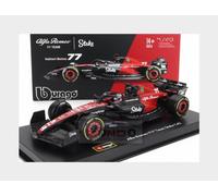 BBurago Voiture miniature Alfa Romeo F1 C43 #77 Bottas 1:43 2023 Avec pilote et vitrine BU38086-BO