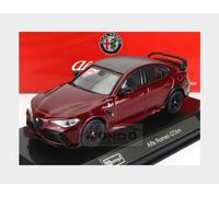 BBurago Voiture miniature Alfa Romeo Giulia GTAm 2020 1:43 Rouge métallisé avec vitrine rigide