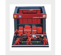 BBurago Diorama Pit-Stop Ferrari F1 SF-25 - Échelle 1:43 - Hamilton #44