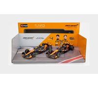 Bburago 78512 F1 2024 Mclaren Mcl38 Piastri & Norris 1:43 Car Model Kit 2 Units Orange