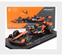 BBurago Véhicule F1 McLaren MCL38 Miami 2024 Norris avec casque Multicolore E