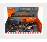 BBurago Voiture miniature Lot 4 McLaren MCL36 & MCL60 2022-2023 Lando Norris 1:43