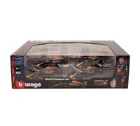 BBurago Maquette de voiture F1 78515 Red Bull Verstappen & Perez 1:43 Lot de 4 métal/plastique