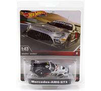 1:43 Hot Wheels Premium 2024 Real Riders HMD44 Mercedes AMG GT3 #88 Noir/