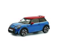 Solido Voiture miniature Mini Cooper (2023) 3 portes, toit rouge, Island Blue métallisé 1:43