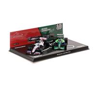 Minichamps 512213247 Voiture Miniature de Collection 1:43 1991 et M. Schumacher Belgian GP 2021-30e Anniversaire Multicolore
