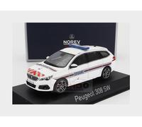 Norev Voiture miniature Peugeot 308 SW Douanes 2018 échelle 1/43 Blanc (473941)