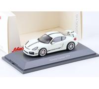 1:43 Schuco Porsche Caïmans GT4 Coupé Blanc/Noir Rayures