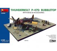 MiniArt - Maquette Diorama Avion Thunderbolt P-47d Bubbletop With Base & Accessories. Big Set |miniart|48018| 1:48 Maquette Char Promo