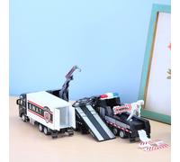 1:48 Echelle Alliage Modèle De Voiture Jouets Kid Mini Sauvetage Police Depanneuse Cadeau D'anniversaire, Remorque