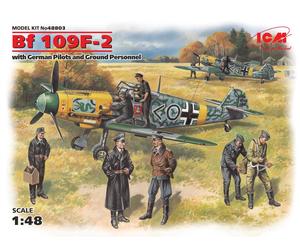 1:48 ICM KIT Bf 109F-2 With German Pilots And Ground Personnel ICM48803