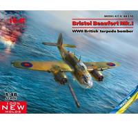 ICM 48310 MAQUETTE BRISTOL BEAUFORT MK.I, WWII BRITISH TORPEDO BOMBER 1/48
