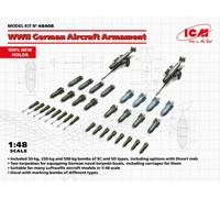 Allemand WWII Avion Armement (100% New Moules) 1:48 Plastique Model Kit Icm