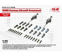 Allemand WWII Avion Armement (100% New Moules) 1:48 Plastique Model Kit Icm