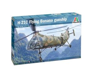 1:48 Italeri Elicottero H-21C Flying Banana GunShip Kit IT2774 Modellino