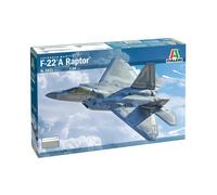 Italeri -2822 F-22A Raptor, Échelle 1:48, Modèle Kit, Modèle en Plastique à Monter, Modélisme, Couleur Gris, IT2822