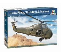 Italeri Kit maquette hélicoptère H-34A Pirate / UH-34D – Plastique 1:48