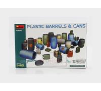 1:48 MINIART Accessories Plastic Barrels & Cans Kit MA49010