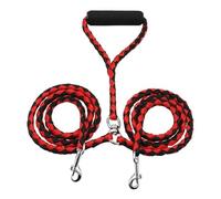 1.4m Pet Double Leash 2 Way Dog Leash Rope Pet Leash Belt Outdoor Training for Two Double Dogs Leashes(Red)