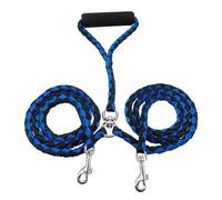 1.4m Pet Double Leash 2 Way Dog Leash Rope Pet Leash Belt Outdoor Training for Two Double Dogs Leashes(Blue)