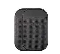 1/4PC Car Dashboard Anti-Slip Rubber Pad Universal Non-Slip Adhesive Mat for Phones Sunglasses Keys Electronic Devices Organizer pour Voiture(2pc Black 13x7cm)