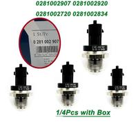 1/4Pcs 0281002907 0281002720 Capteur de pression de rampe de carburant à régulateur commun/Convient for R-enault Mercedes MWM VW C-hevrolet(1Pcs with Box)