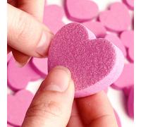 1/5/10/12/20/24/40/50/60 pièces Mini Limes à Ongles en Forme de Cœur, Tampons de Polissage d'Ongles Éponge Réutilisables Biface, Outils de Manucure Mignons pour Femmes, Faveurs de Fête, Décoration de 