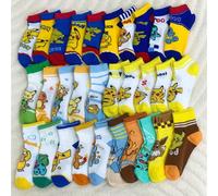 1/5/10/15/20 paires de chaussettes respirantes avec personnages mignons Pokémon, assortiment aléatoire 4-7Y,8-12Y,2-3YAnimal,Lettres,PlantesÉtoffe