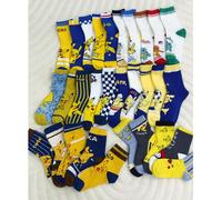 1/5/10/15/20 paires de chaussettes respirantes avec personnages mignons Pokémon, assortiment aléatoire 4-7Y,8-12Y,2-3YCartoon,Lettres,CarreauÉtoffe