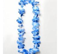 1/5/10/20/30/40/50 pièces Collier de guirlande Hawaï bleu, thème floral tropical d'Hawaï. Faveurs de fête, bandeaux, décorations pour vacances, mariage, plage, anniversaire. Fournitures de fête Taille