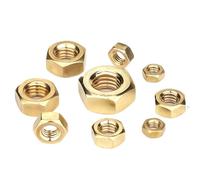 1/5/10/20/50 pièces DIN934 écrou hexagonal en laiton massif for boulon à vis M2 M2.5 M3 M4 M5 M6 M8 M10 M12 M14 M16 M18 M20 M22 M24(M3.5 x30pcs)