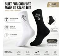 1/5/10/20 paires de chaussettes bateau unisexes à imprimé croix, chaussettes gothiques Y2K mi-mollet, chaussettes de sport rayées noir et blanc de couleur unie, chaussettes décontractées hip-hop de ru