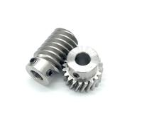 1:5/10/20 Turbine Steel Worm Gear Reducer 1M 20T 6/8MM DIY Small Gearbox Right Angle electronic starter Gear IINKUEYK(NO Self-Lock,1 Ratio 10-6MM-6MM)