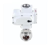 1.5" 2" 2.5" 3" Tri Clamp & 19-76mm Pipe Butterfly Valve - 304 Stainless Steel Sanitary with Electric Actuator for Home Brew, Dairy(OD57mm x TC77.5,220V)