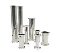 1.5 "2"-4 "304 acier inoxydable Tri pince bobine Tube en acier inoxydable raccord de tuyau connecteur de tuyau 100mm 150mm 200mm 250mm longueur(Length 200mm OD38 X Ferrule50.5)