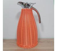 1.5/2 L Cafe Isotherme，Pot Pichet café théière，Bouteille Inox Pot Sous Vide Double Paroi Carafe Thermique，Anti-éclaboussure，avec Poignée et Bec(Size:1.5 Litre/50 Oz,Color:orange)